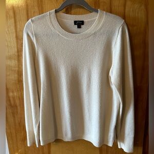 Cream “J. Crew” Cashmere Sweater